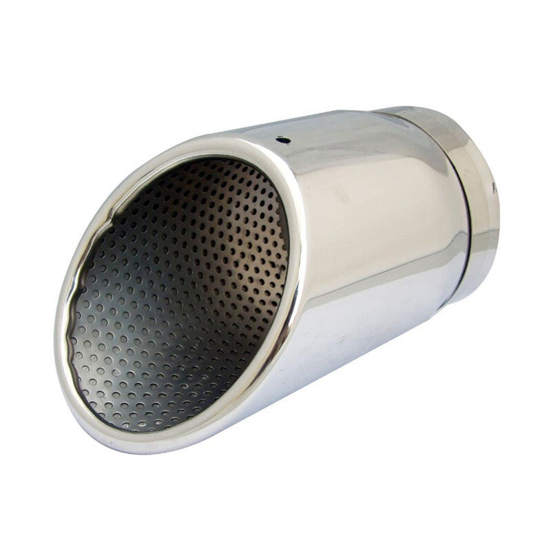 Car Chrome Stainless 87mm Muffler Tip Muffler Exhaust Pipe Roasted Tail Throat
