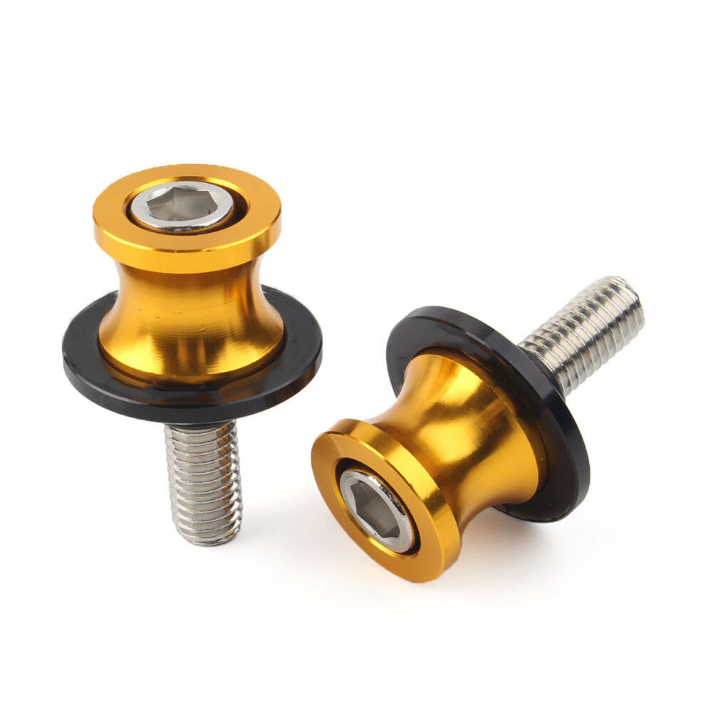 2¢ª CNC Schwingenspulen Slider Stand Schrauben 8MM f¨¹r for KAWASAKI ZX6R 2012-21 Gold