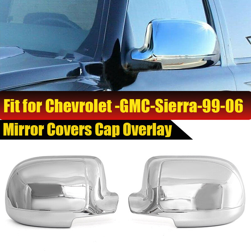 for CHROME WING MIRROR COVER for SILVERADO for GMC for SIERRA 1500/2500/3500 99-06- v