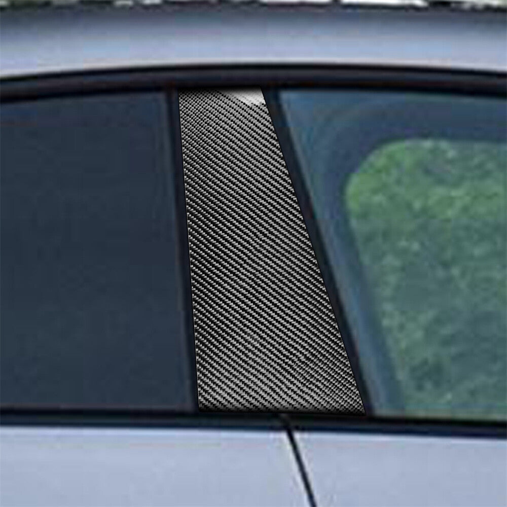 Carbon Fiber Window B Pillar Posts Panel Trim for Mercedes-Benz CLA W117 2013-19