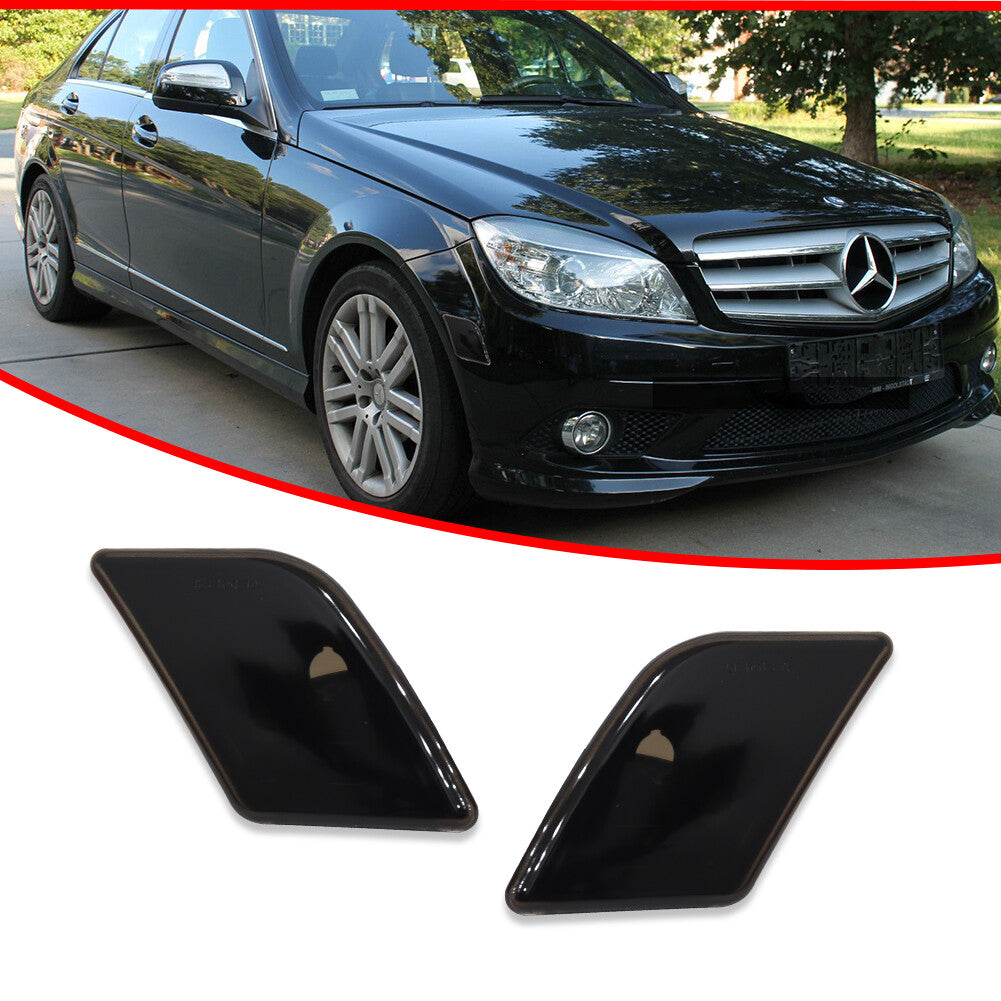 Smoked front marking shell kit suitable for 08-11 for Mercedes W204 C250 C300 C63 AMG- v