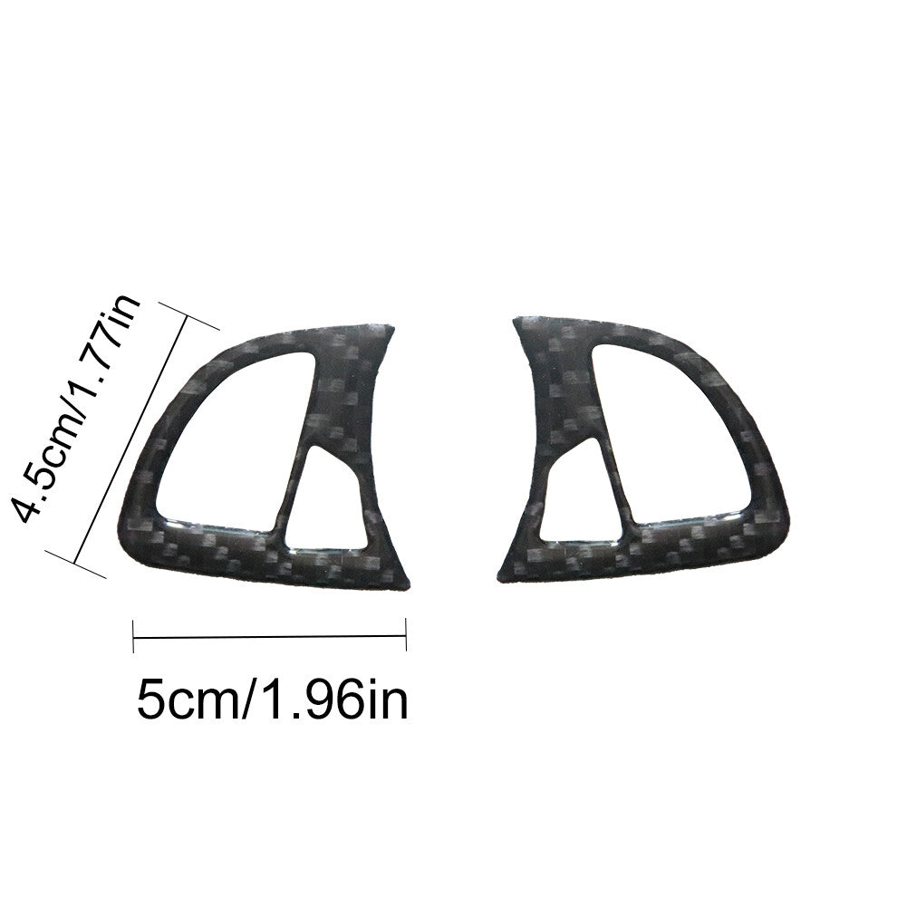 2-Piece Carbon Fiber Steering Wheel Button Cover Trim for BMW Z4 E85 (2003-08-)