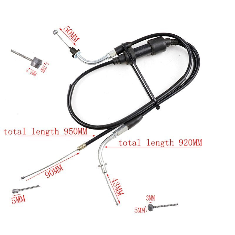Double Head Throttle Cable Carburetor Parts Acceleration Pump for Yamaha PW80
