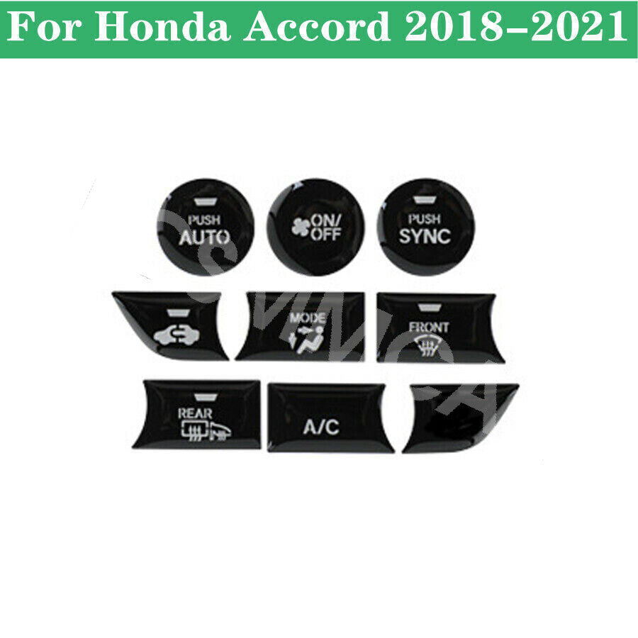 Car Central Control Switch Button Covers Cap Trim Fit for Honda for Accord 2018-2021 Q
