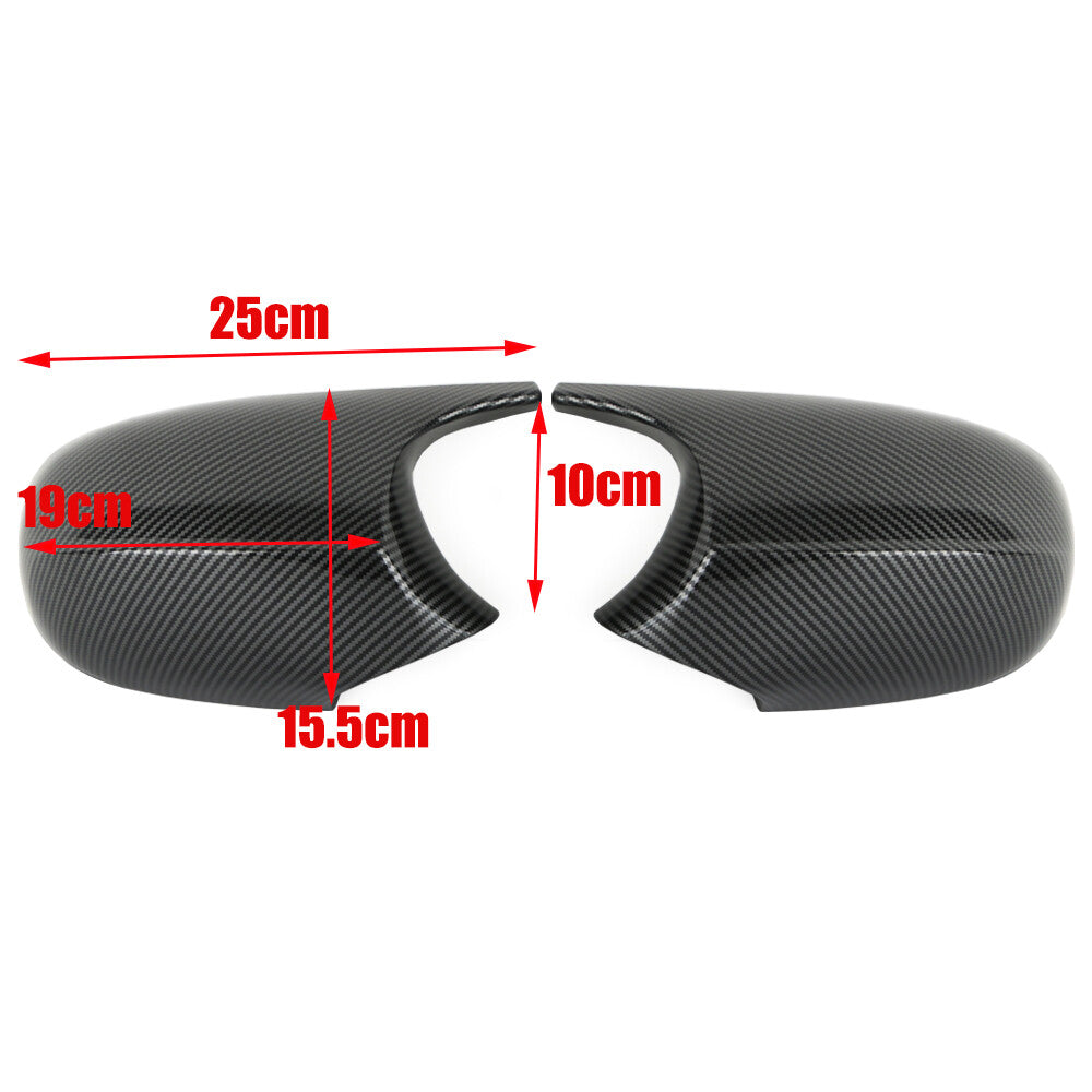 2x Rear Wing Mirror Cover Cap for BMW E90 E91 E92 E93 Facelifted Carbon Fiber