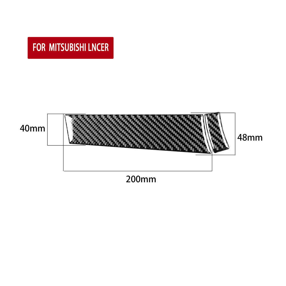 2-Piece Carbon Fiber Drive Panel Protector Cover for Mitsubishi Lancer 08-15