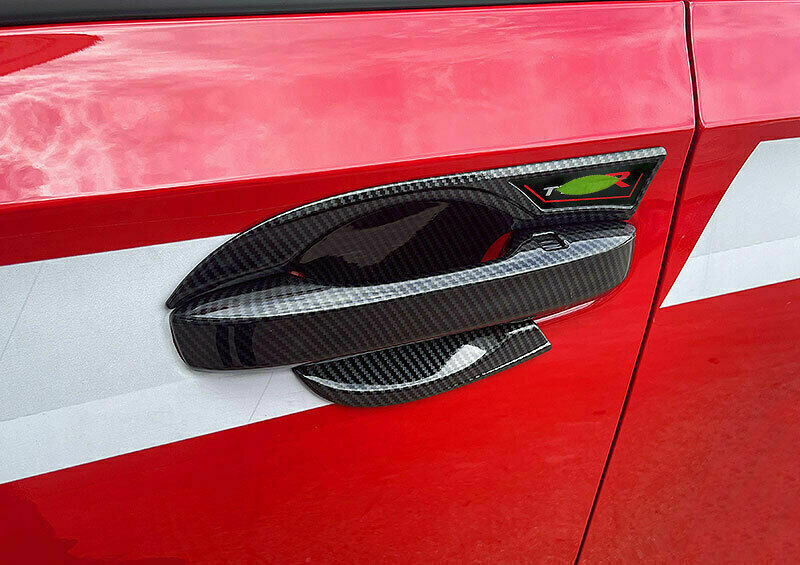 4Pcs for Honda for Civic 11th 2022-2023 Carbon Fiber ABS Outer Door Bowl Cover Trims