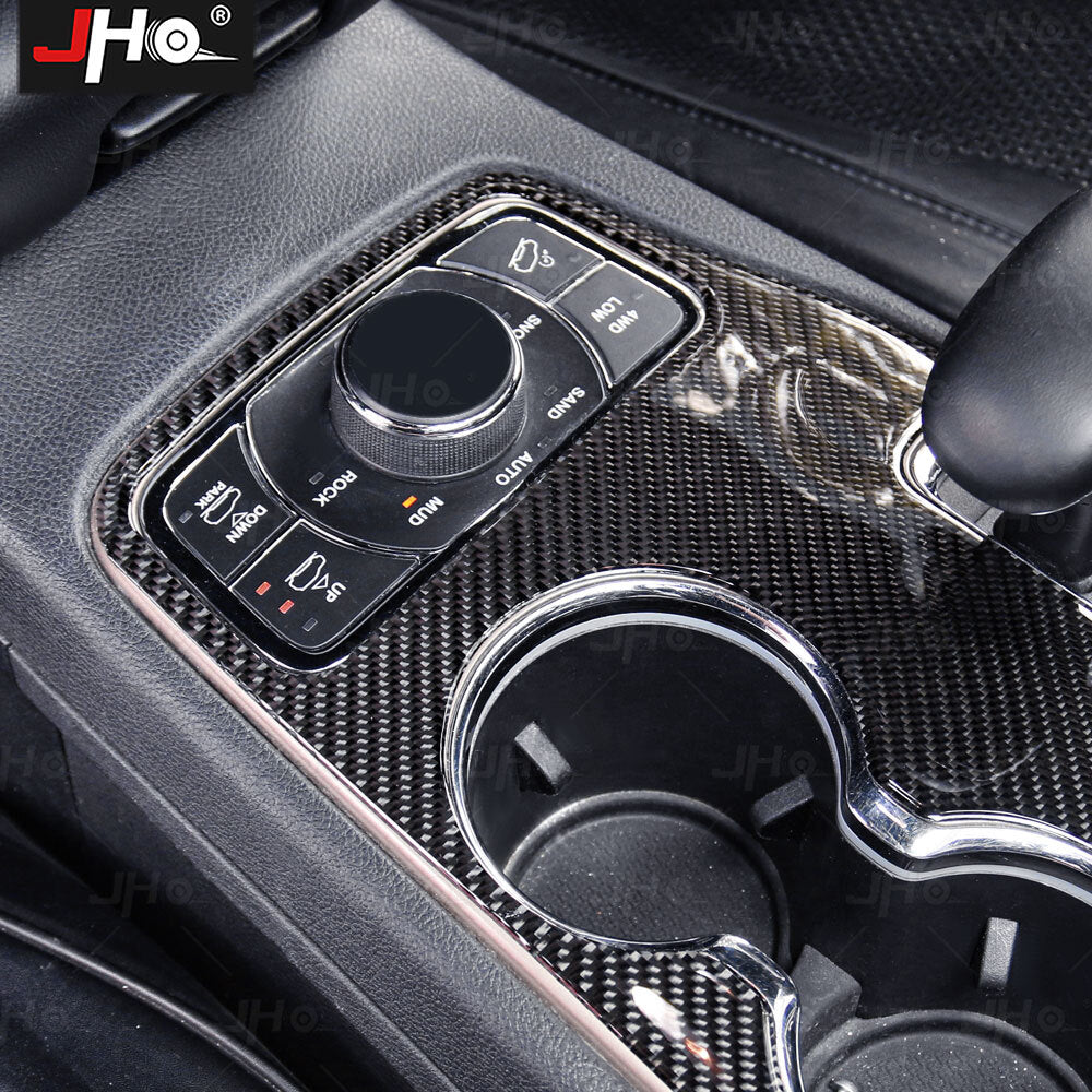 Real Carbon Fiber Center Console Gear Shift for Jeep Grand Cherokee 2014-2015