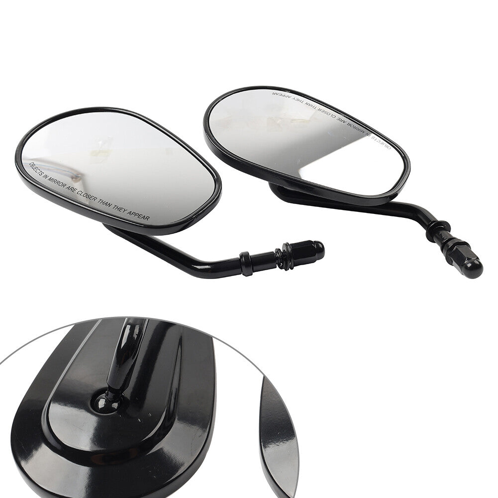 Pair Black Rear View Side Mirror for Harley Sportster XL 1200 883 Softail Q