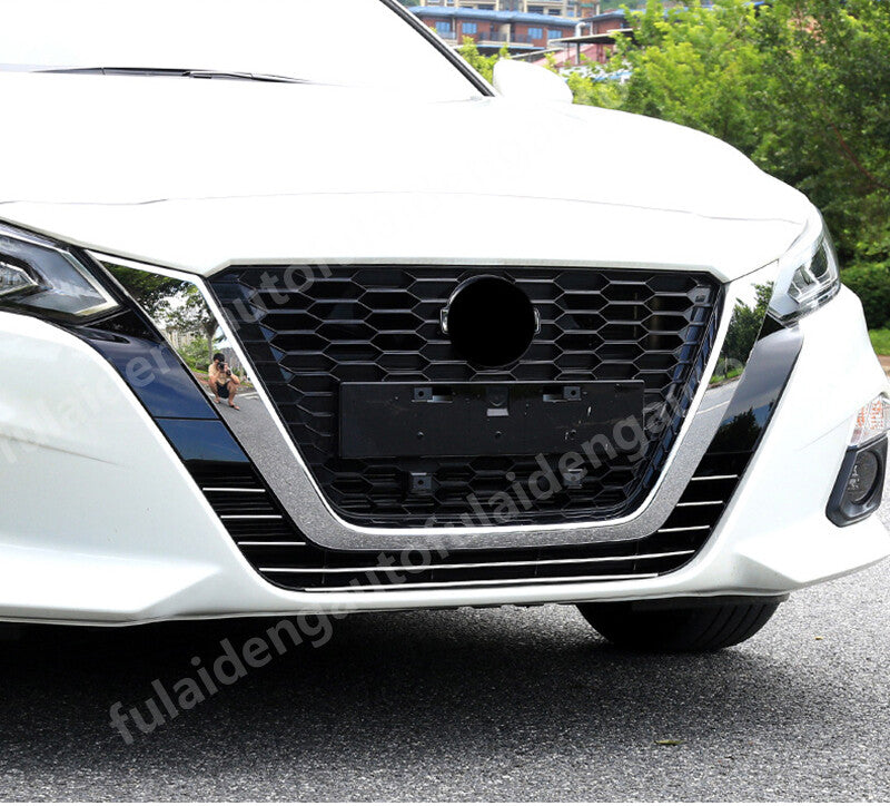 for Nissan Altima 2019-2022 silver Front Center Bumper Grille Grill Cover Trim