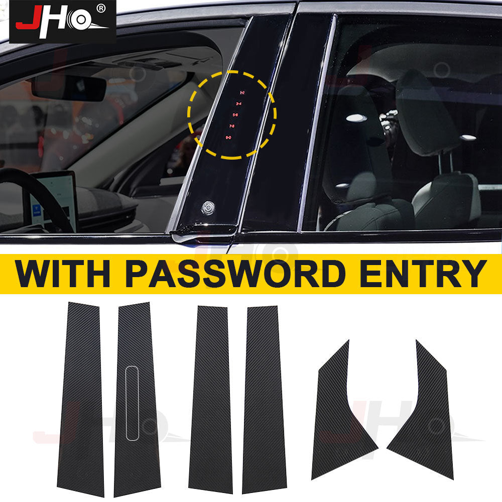 Carbon BC Window Pillar Post Stickers Trim Cover for Mustang Mach E 2021 2022
