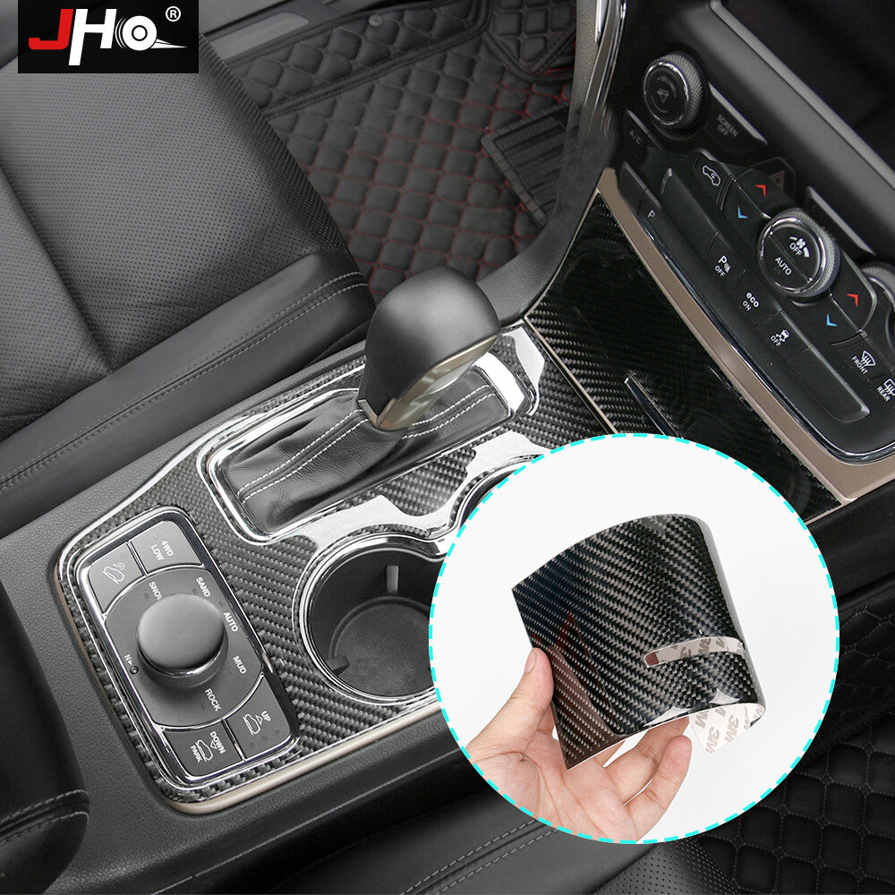 for Jeep Grand Cherokee 16-18 Thin Carbon Water Cup Holder Panel Cover Stickers