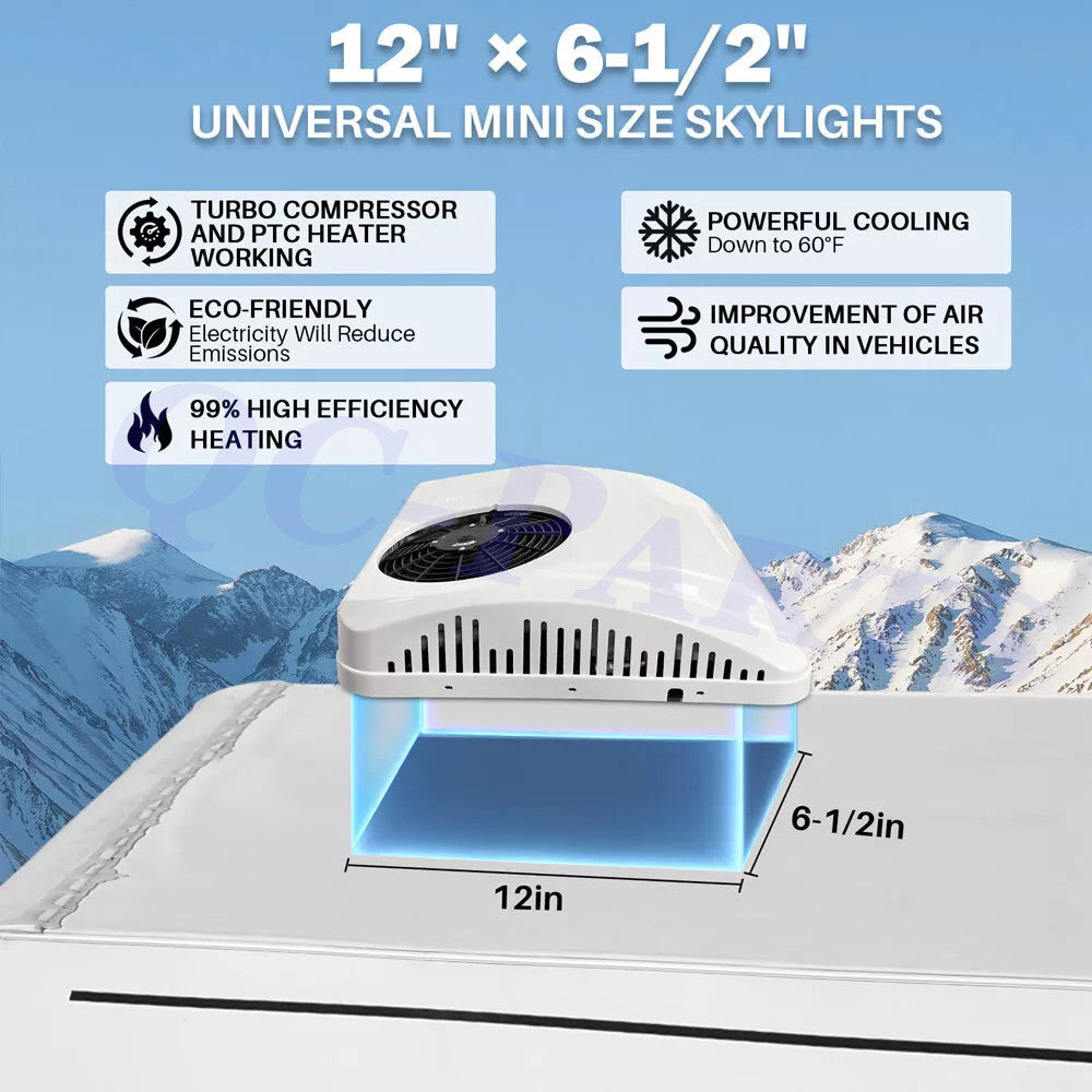 Truck rooftop RV air conditioning AC unit, heating and cooling suitable for automobiles, trucks, and RVs, 12V Q
