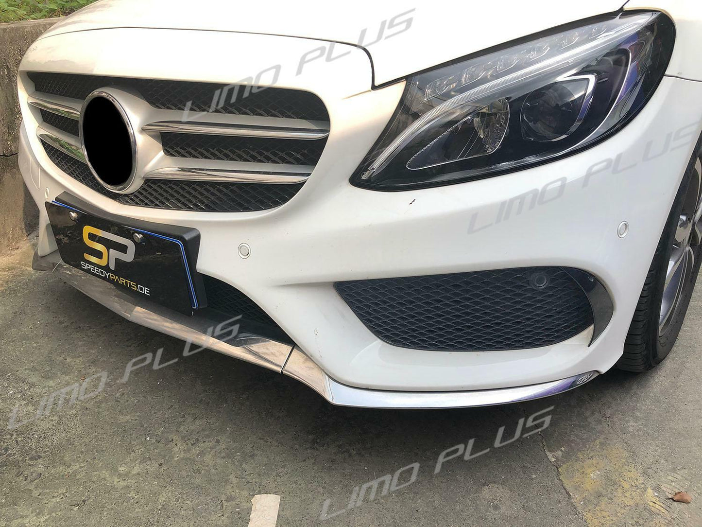 Black Front Canards Air Vent Cover Trim for Mercedes W205 Sedan C43 AMG 15-18 Q