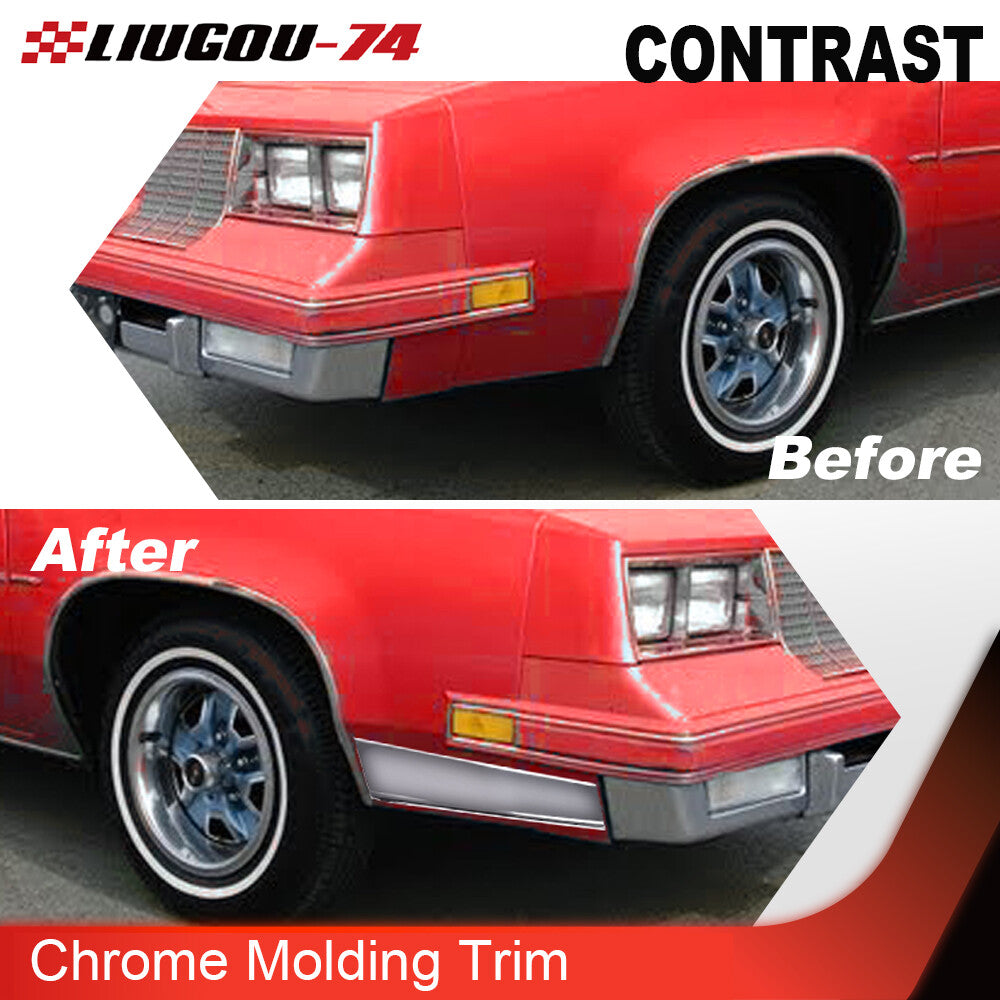 Brand new chrome molded decorative set suitable for the 81-88 Cutlass Supreme lower mudguard- v