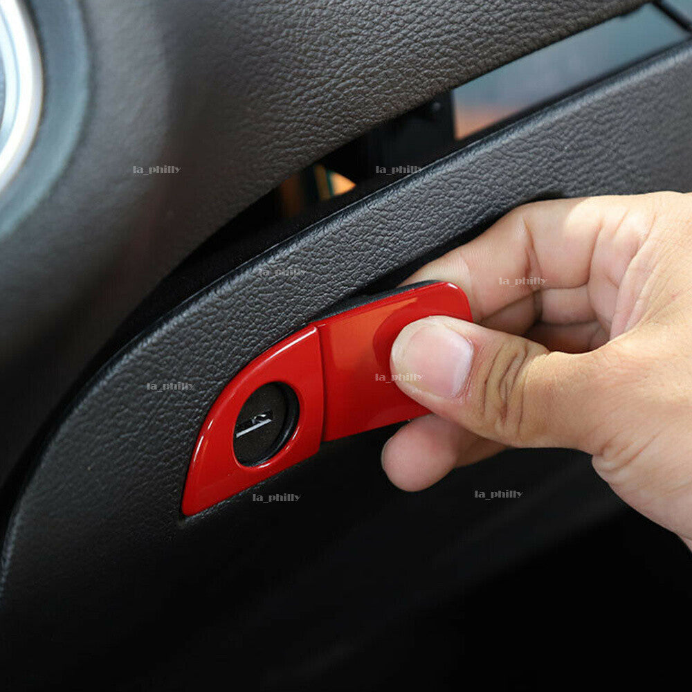 Co-pilot Storage Box Handle Cover Trim Red Fit for Dodge for Charger 2010 to 2020