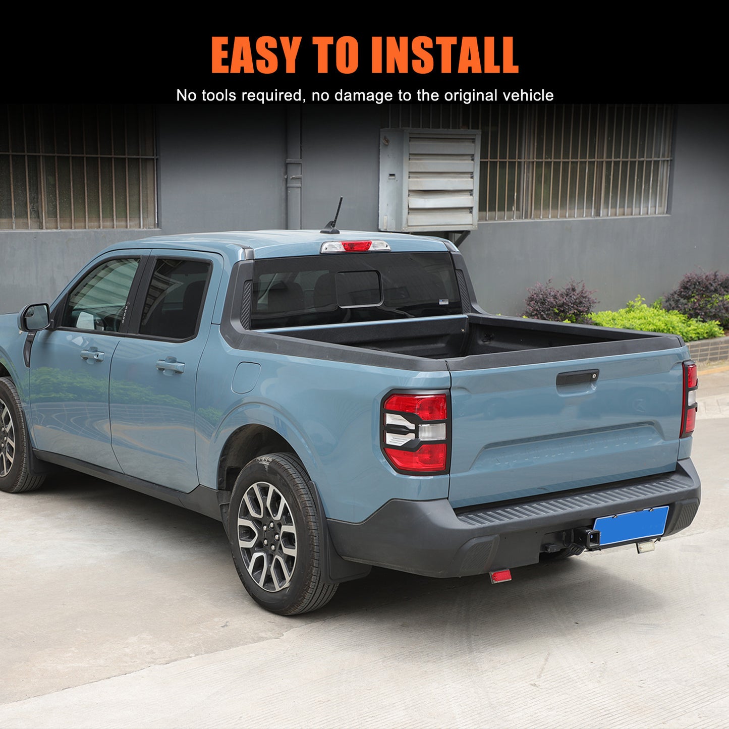 Matte Black Rear Taillight Trim Covers for ford Maverick 2022-2024