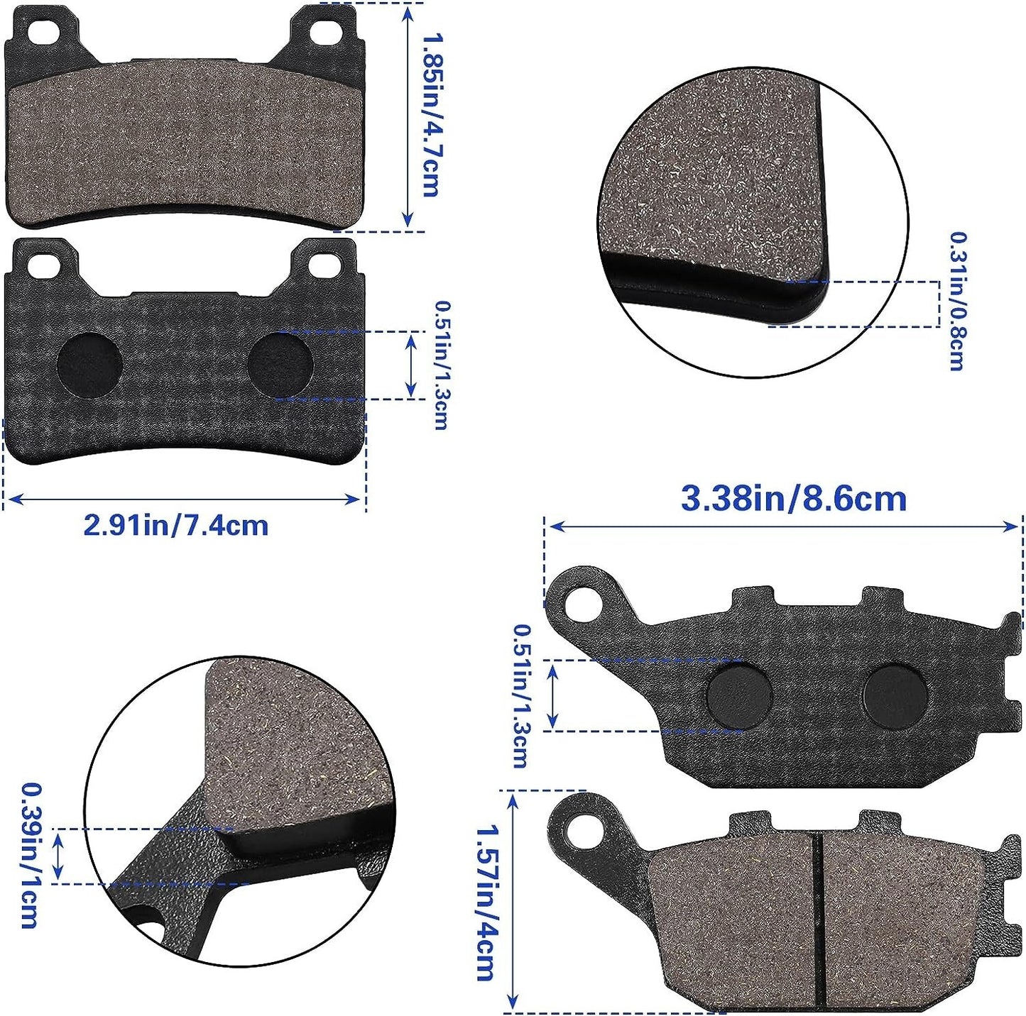 Brake Pads for Honda CBR600RR CBR 600RR 2003-2006/CBR1000RR CBR 1000RR 2004-2005