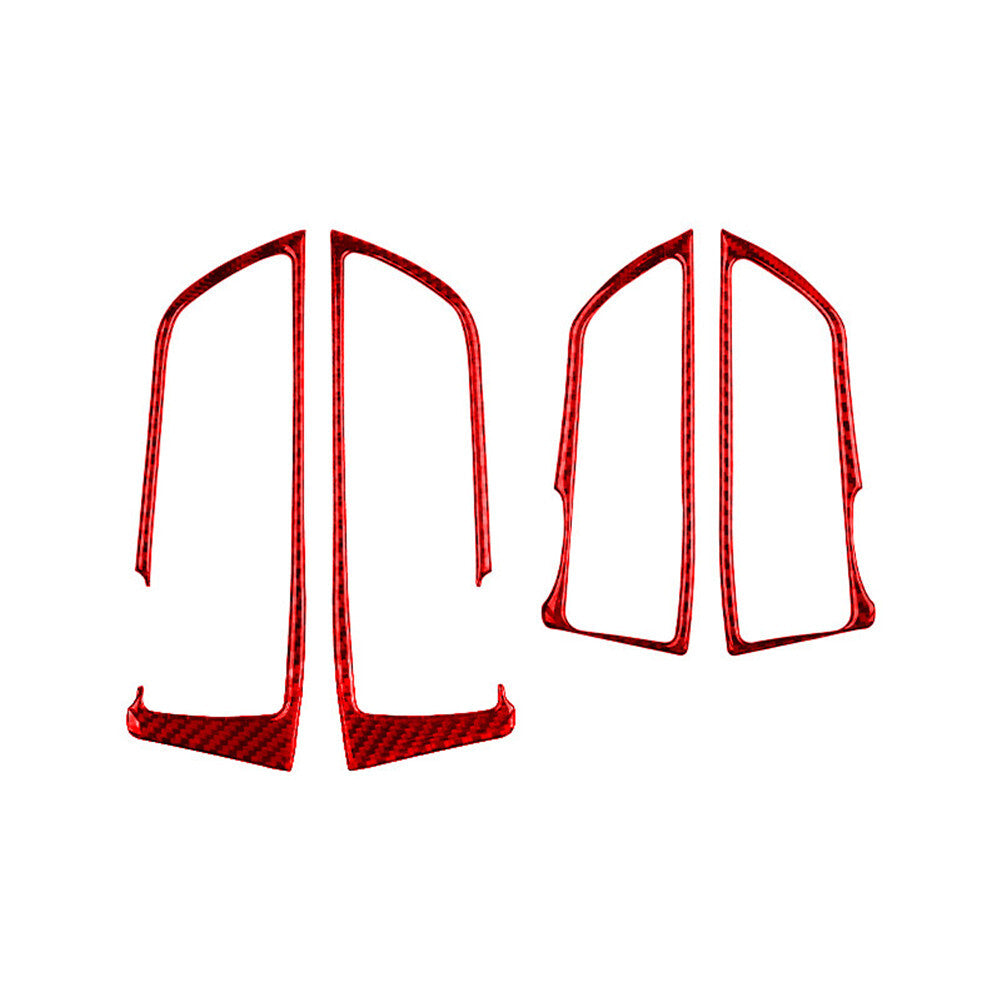Red Carbon Fiber Passenger Dashboard Cover Trim For Rogue 2014-2016 v