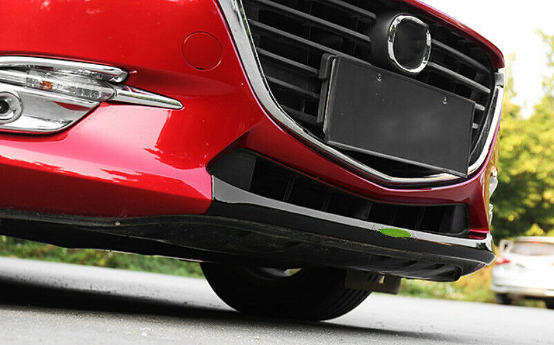 for Mazda 3 Axela 2017-2018 ABS Gloss Black Front Bumper Grille Lower Strip Trim