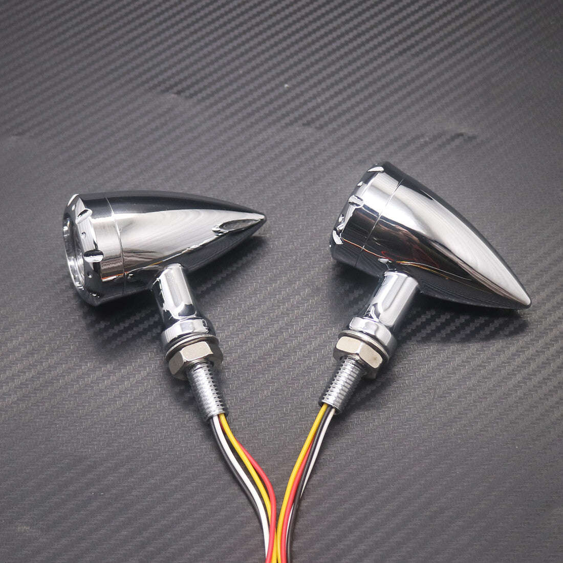 Metal Chrome Bullet LED Brake Blinker Light Turn Signal Light for Harley for Honda Q