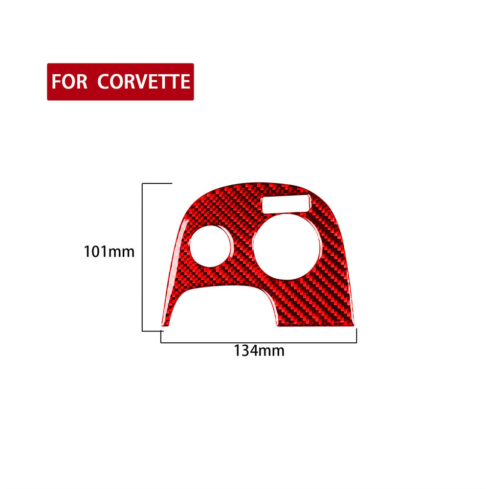 for Chevrolet for Corvette C5 1998-04 Red Carbon Fiber Lower Console Gear Shift Trim