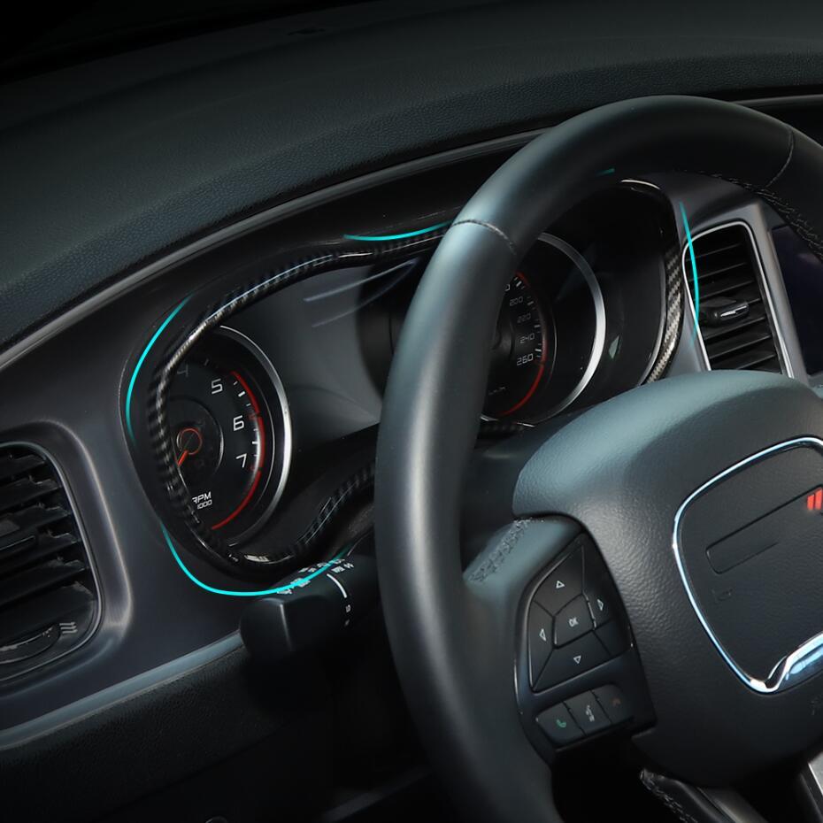 Fit For 2015-2023 for Dodge Charger Carbon Center Console Dashboard Dash Cover Trim v