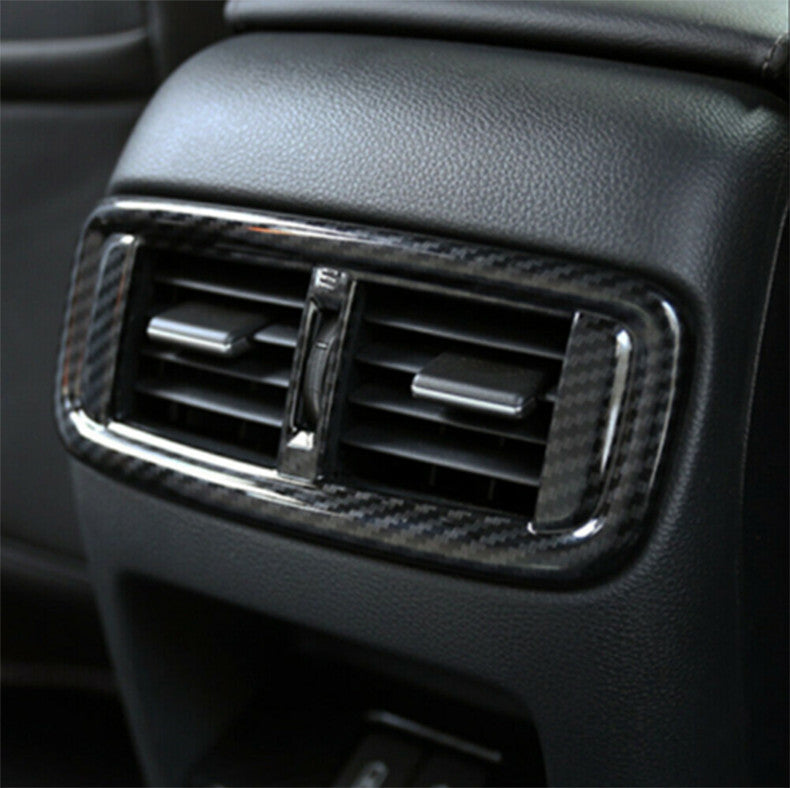 for Honda CR-V 2017-2022 Carbon Fiber Rear Row Air Outlet Vent Frame Cover Trim