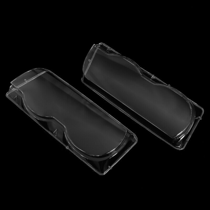 2-Piece Transparent Headlight Glass Lens Cover for BMW 7 Series 99-01