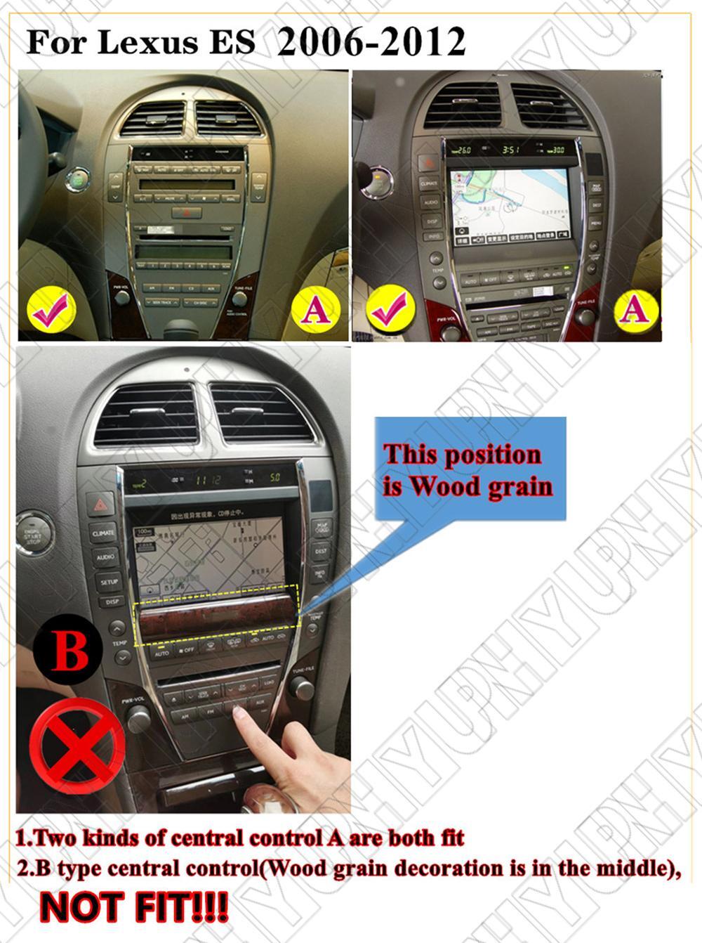 9.7 Android 14.0 Stereo Radio GPS Wifi 4+32GB for Lexus ES Series 06-12 A style