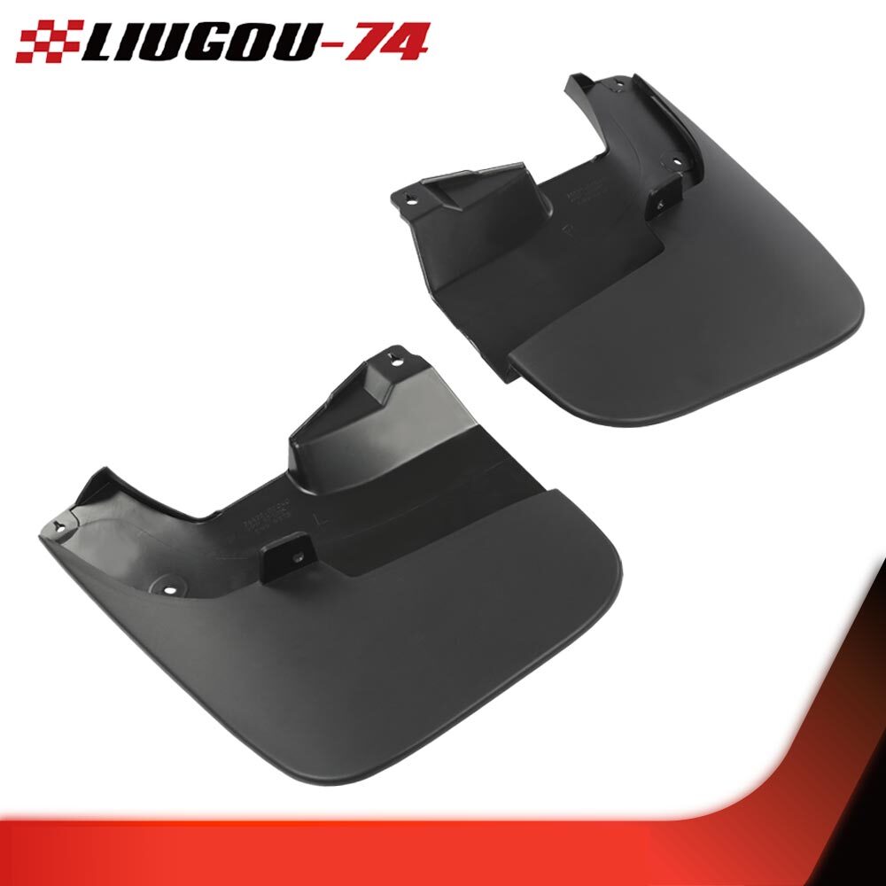 4 Pack Front and Rear Fender Splash Guards Fits 2007 - 2013 for Tundra Black - v