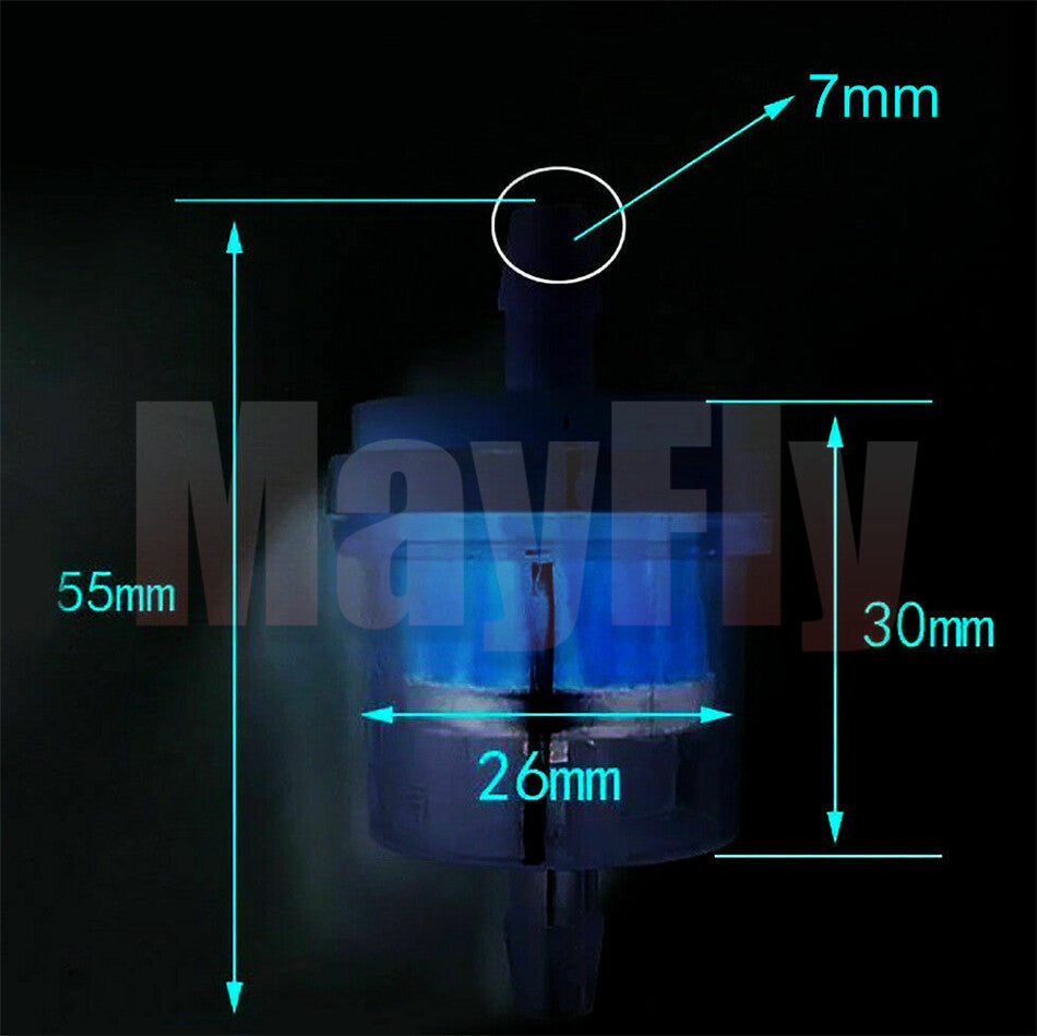 fit for 4pcs 1/4 6-7mm Scooter Hose Inline Gas Oil Fuel Filter Small Engine