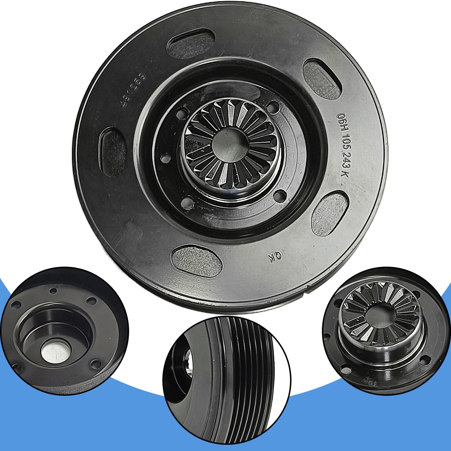 Engine crankshaft pulley suitable for Audi A5, A6, A7, for A8 , Q7, Q5, Touareg, for Passat 06H105243G- n