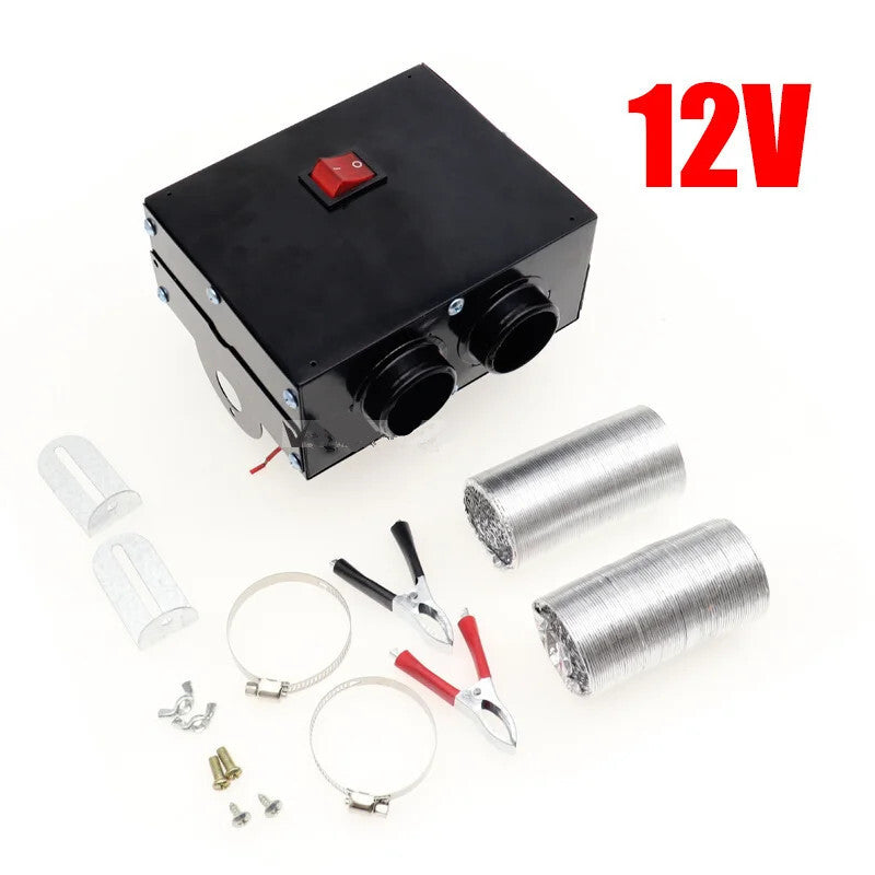 12V 500W Car Windshield Heater Defroster 2 Hole Portable Fast Heating Warmer Fan