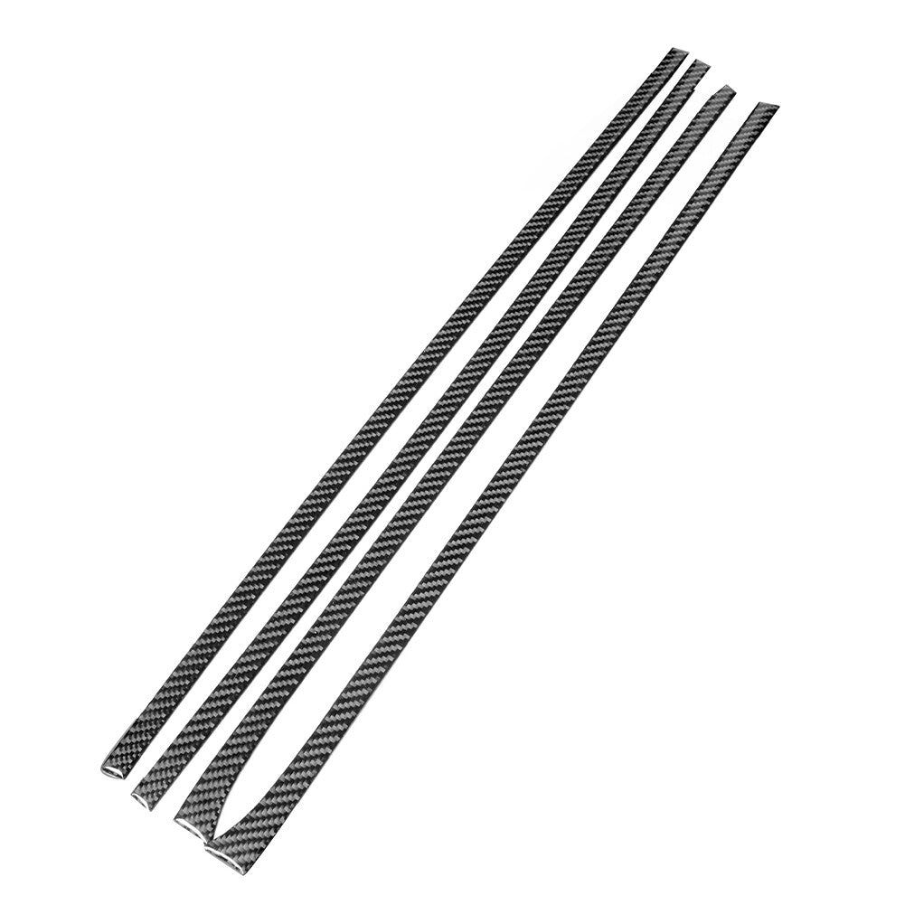 4Pcs Carbon Fiber Inteior Door Strips Trim Cover for Subaru Forester 2005-2008