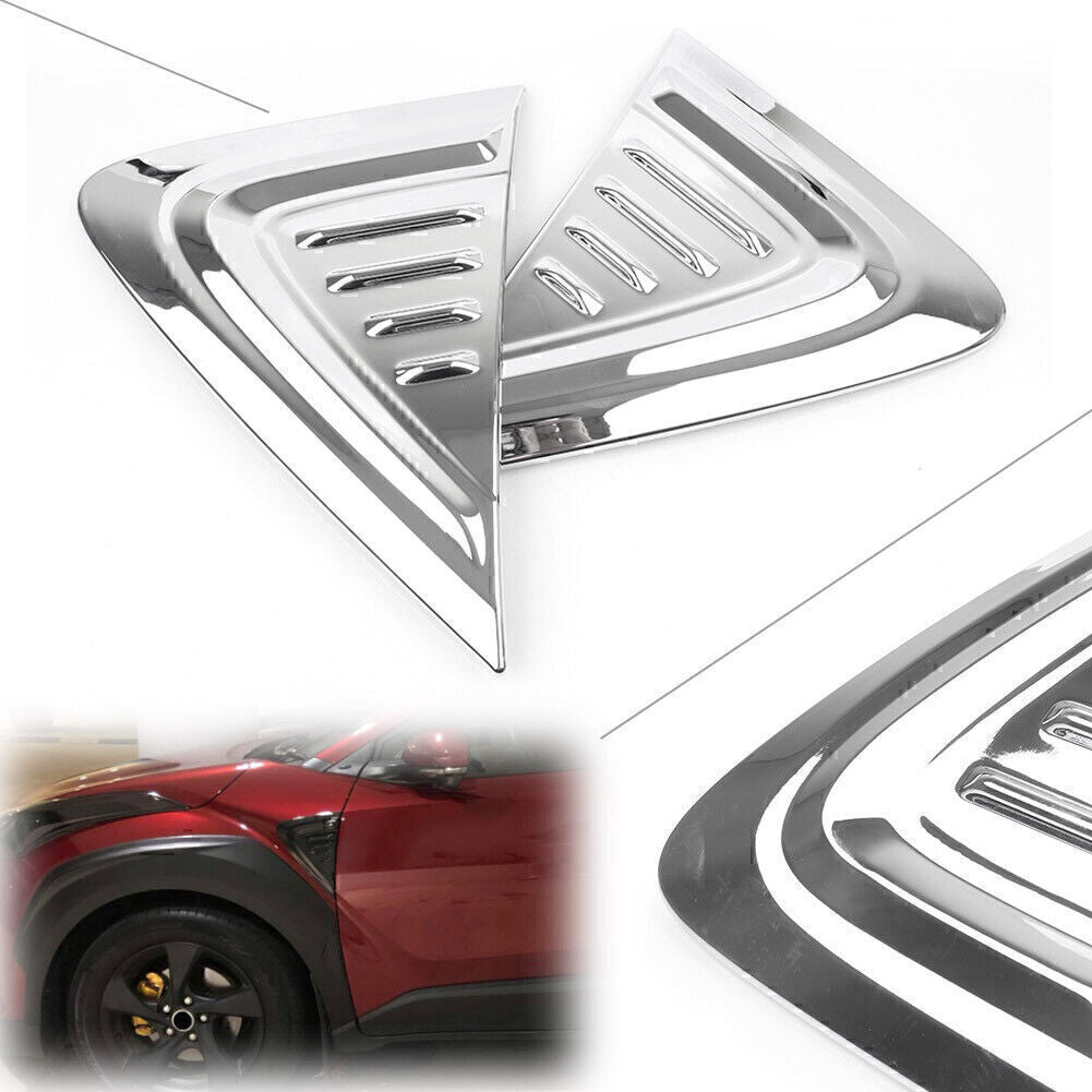 for Toyota CHR C-HR 2016-2018 2017 Car Side Fender Air Vent Cover Trim Chrome