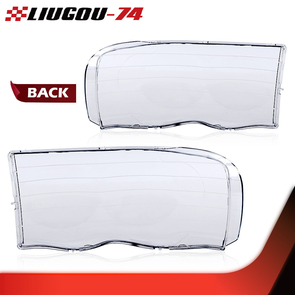 Fits 2002 2003 2004 2005 for Dodge for Ram 1500 2500 3500 Headlight Lens Cover 1 Pair - v