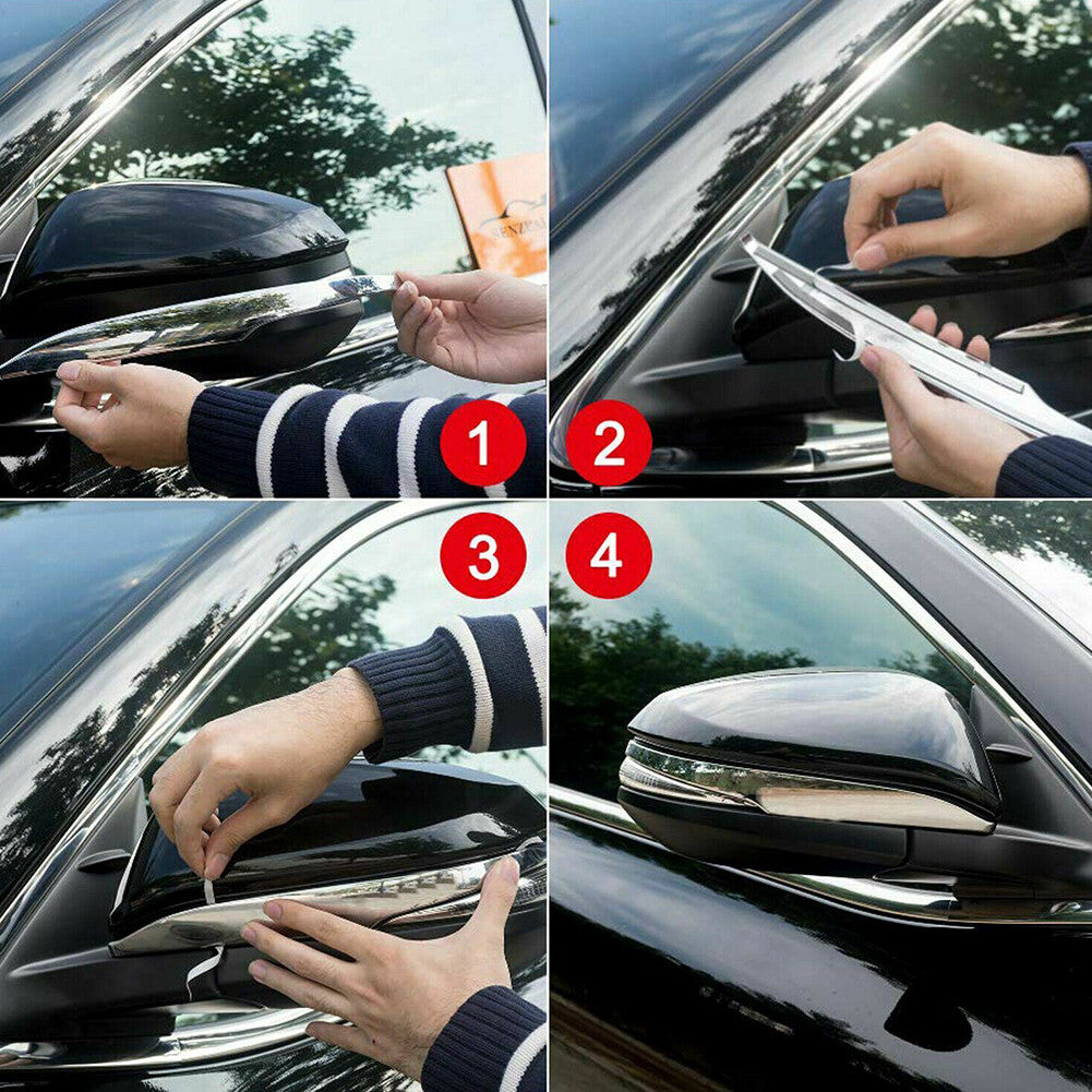 2PCS Chrome Trim Cover Set- Side Rearview Mirror for Toyota Highlander 2014-2019