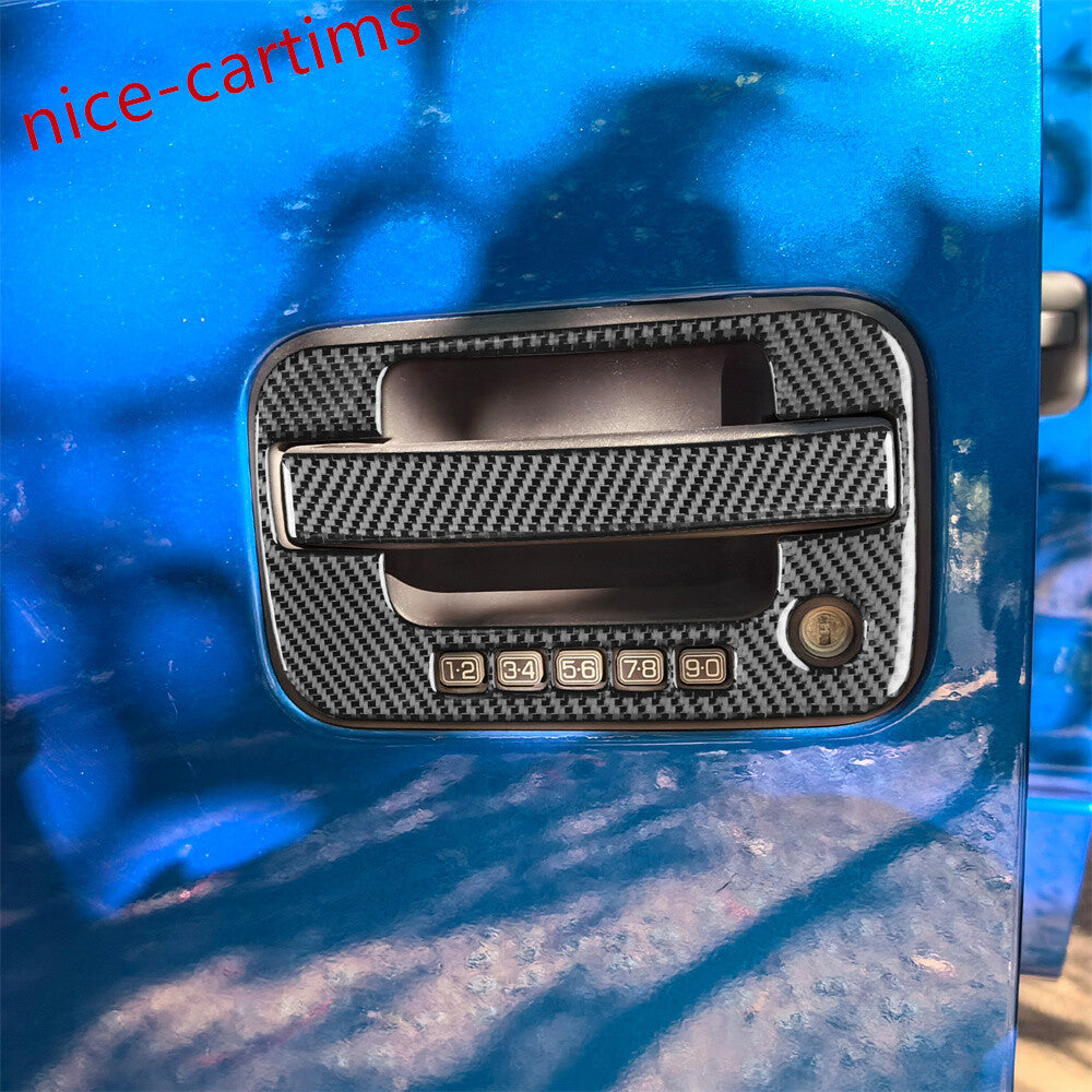 12¡ÁCarbon Fiber Exterior Side Door Handle Bowl Panel Cover for Ford F150 2009-14