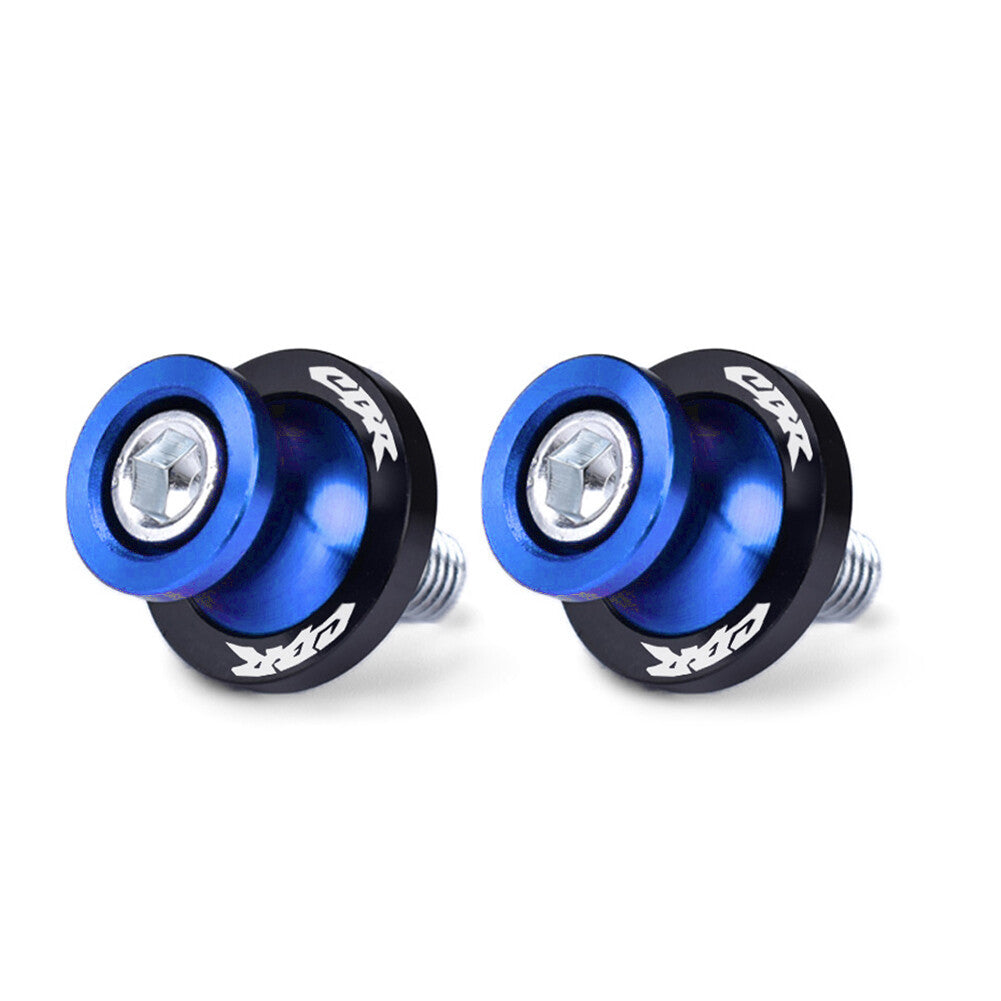 Pair Blue Motorcycle Swingarm Spools Slider Stand Screw 8MM Thread for HONDA CBR