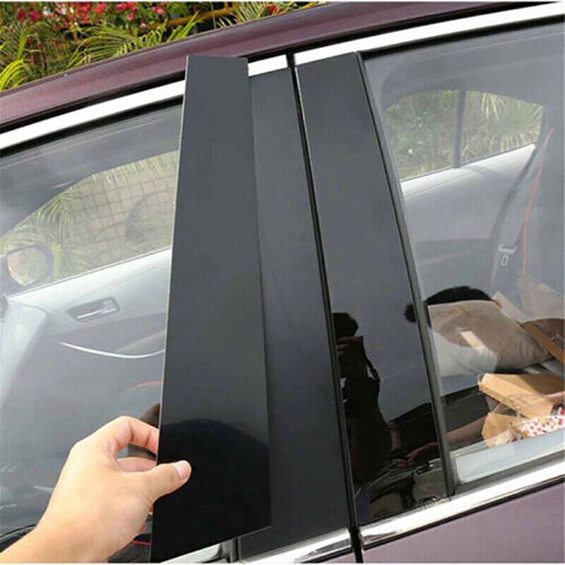 Piano Black Pillar Posts Door Window Molding Strip Trims for KIA Optima 2016-20
