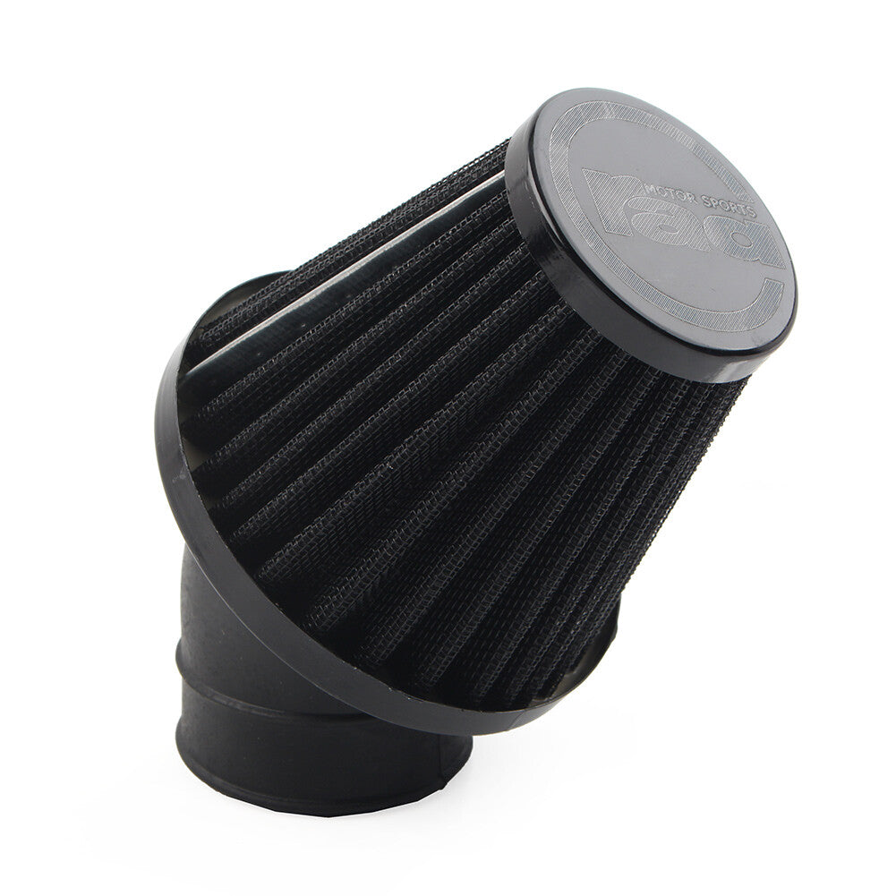 42mm Motorcycle Air Intake Filter Cleaner Rubber Bend Inlet Stainless Steel Mesh Q