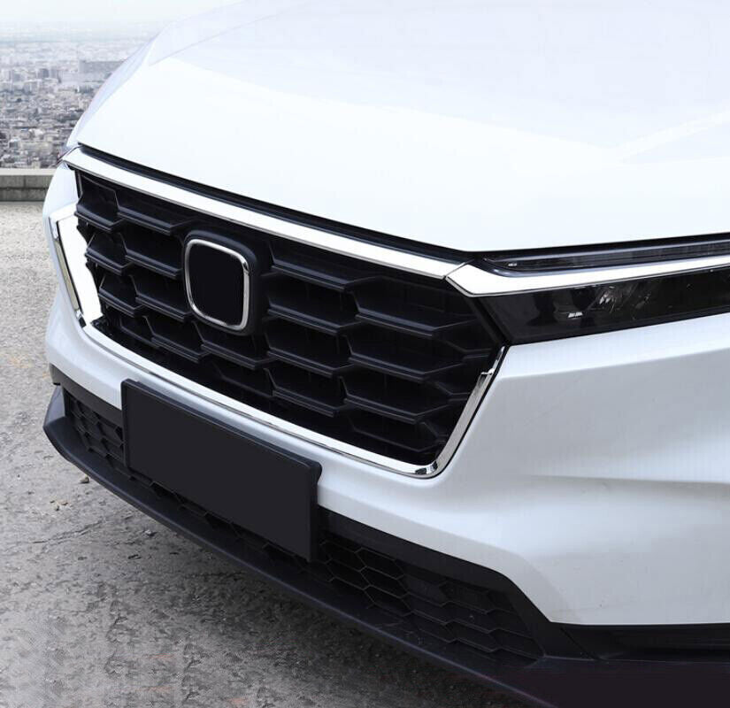 For 2023-24 for Honda CR-V CRV Chrome Front Bumper Grille Lower U Shape Trim Strips