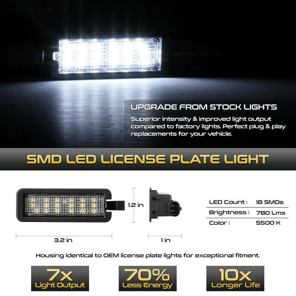 Super bright white 18 LED license plate light suitable for Dodge chargers, for Chrysler 300, etc. Q
