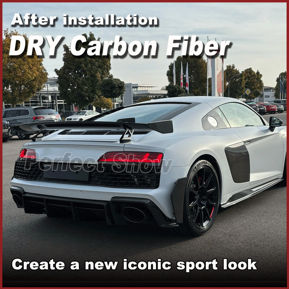 Fit for Audi R8 GT 2-Door 2022-2024 DRY Carbon Fiber Rear Bumper Diffuser Lip