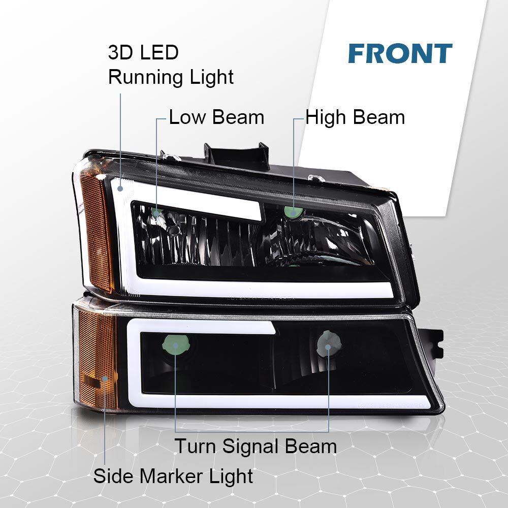 Fit For 2003-07 Silverado AVALANCHE LED DRL v