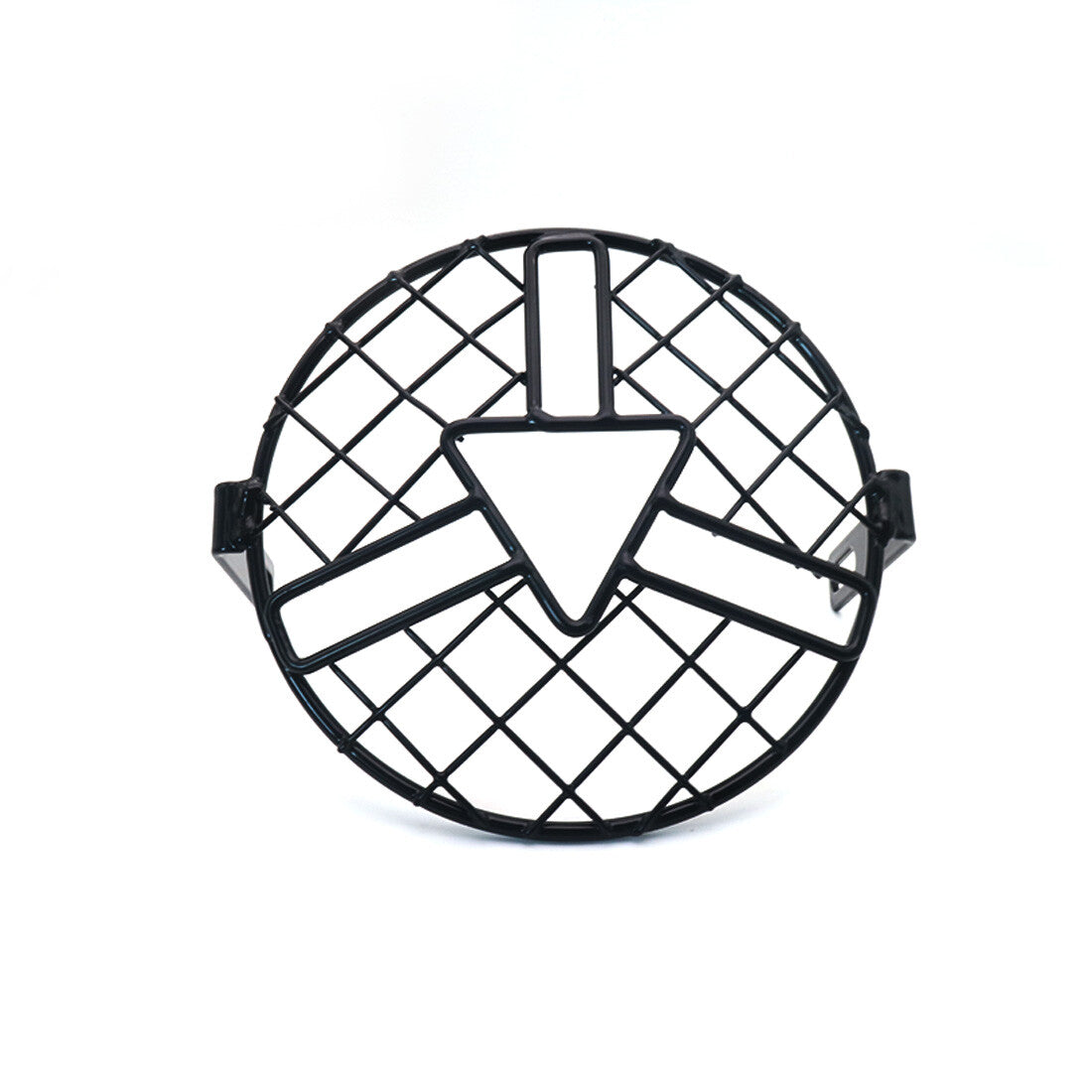 7 Black Retro Metal Grill Arrow Side Mount Headlight Mask Cover For CB400 CB500 Q