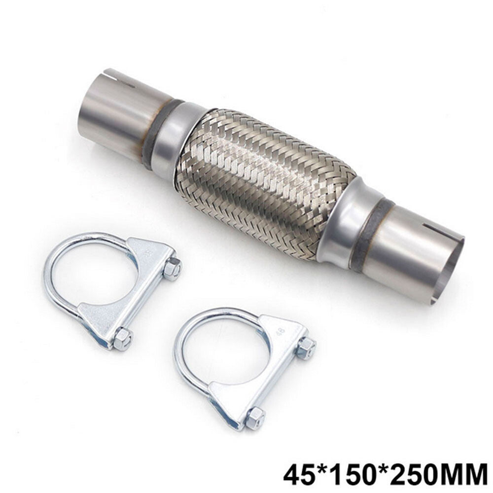 1.845mm Stainless Steel Auto Exhaust Flex Pipe Double Braided Part Kit Q