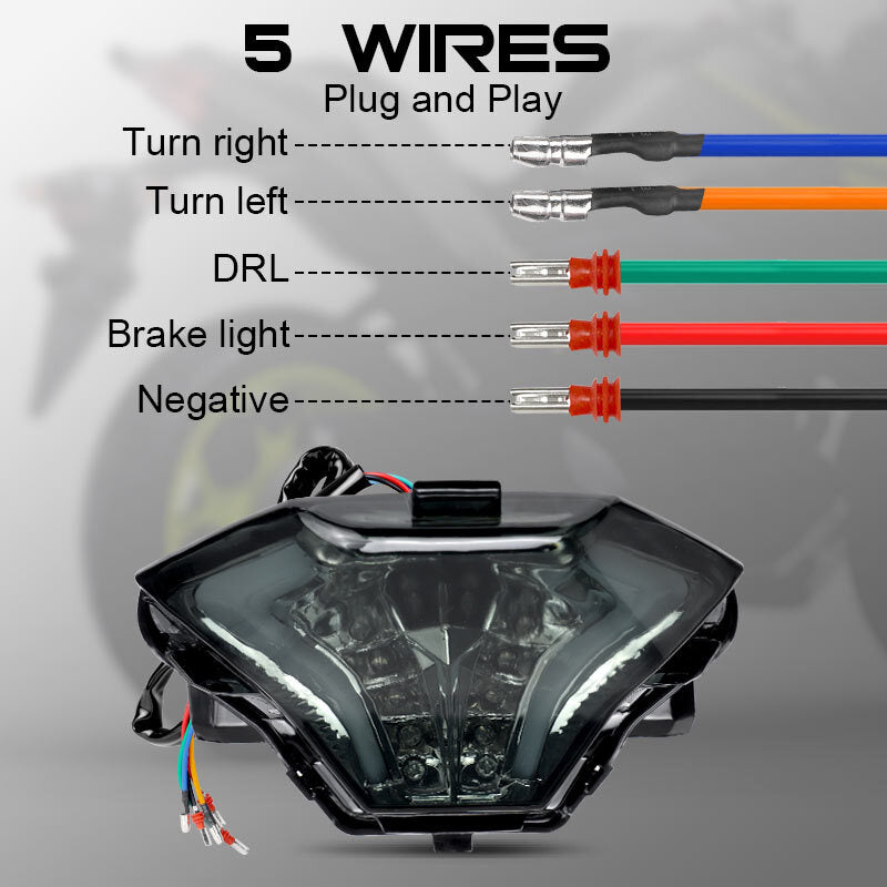 Integrated LED Tail Light Turn Signal for YAMAHA YZF R25/R3 MT07 FZ07 MT03 MT25
