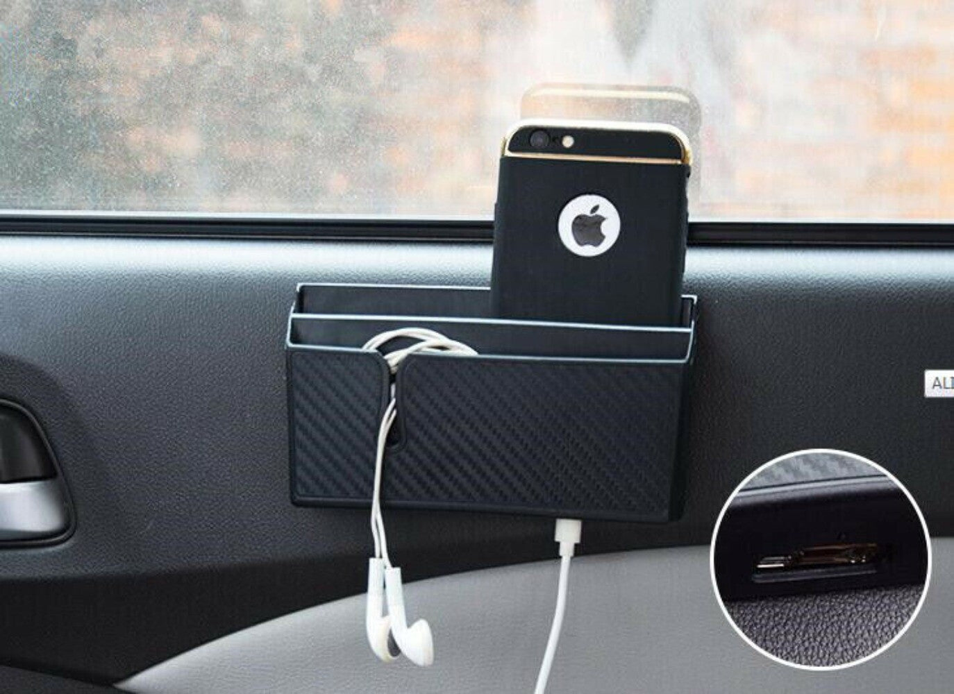 1pc Storage Phone Box Holder/Organizer For Car Truck Interior Panel Window Mount n